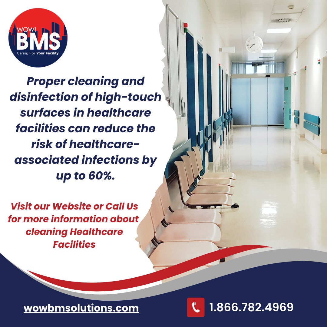 Providing a safe, hygienic environment is crucial in healthcare facilities. Trust WOW BMS, specialists in healthcare facility services.

#WOW! #BMS  #HealthcareFacilities #HospitalCleaning #InfectionControl #PatientSafety  #FacilityServices #MedicalFacilities #CleaningProtocols
