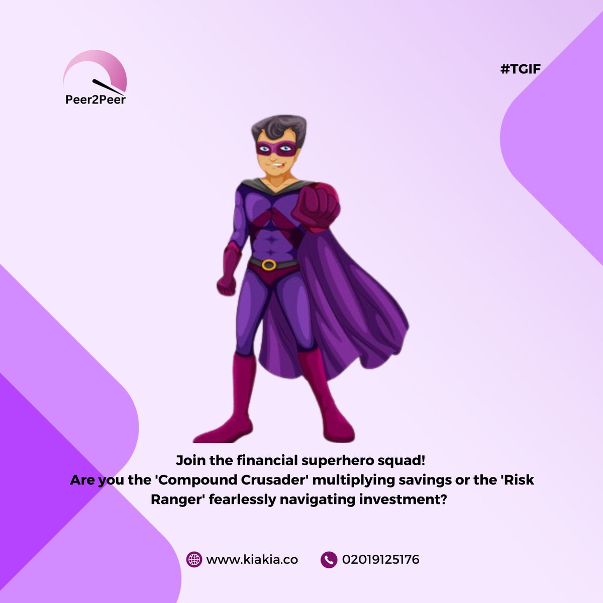 It's time to sprinkle some peer-to-peer magic. Share your financial alter ego and let's assemble the ultimate team of financial superheroes.

#kiakiap2p #p2plending