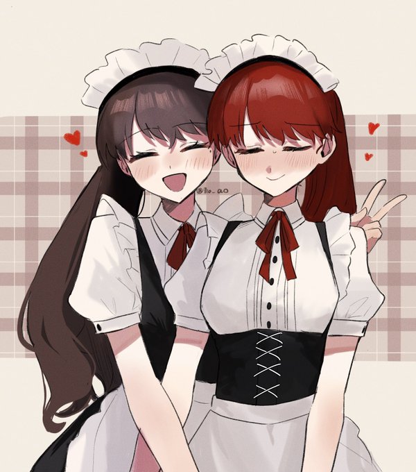 「2girls red ribbon」 illustration images(Latest)