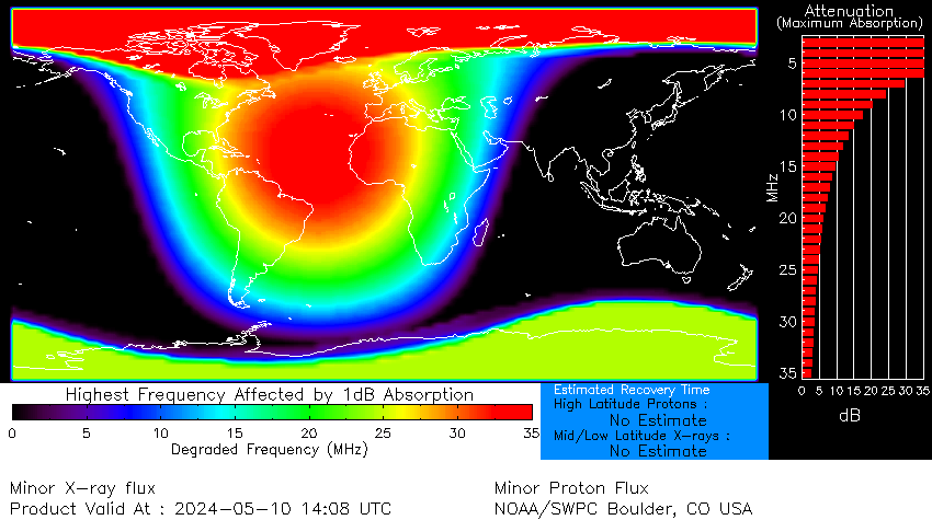 Moderate R2 radio blackout in progress (≥M5 - current: M5.73) Follow live on spaceweather.live/l/flare