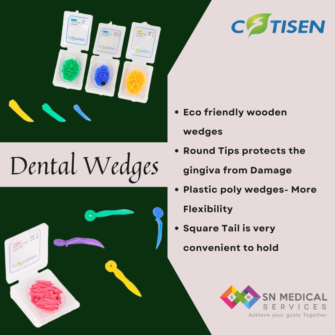 Dear doctor,
Greetings from Metro Orthodontics and Cotisen💐

Presenting you Cotisen Dental wedges -
Experience the seamless fit and superior stability

For orders contact us 
@ 9848549495
.
.
#ortho #endo #orthodontics #metroorthodontics #SNMedicalServices #Endodontics