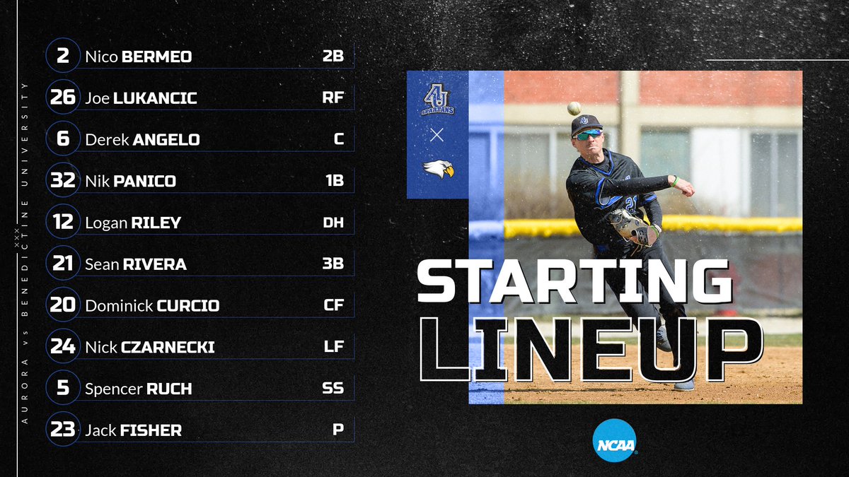 It is Gameday from Lisle, Illinois! Here is your Starting Lineup vs Benedictine. First pitch is at 10am. #GoSpartans #BYOD #WOOF