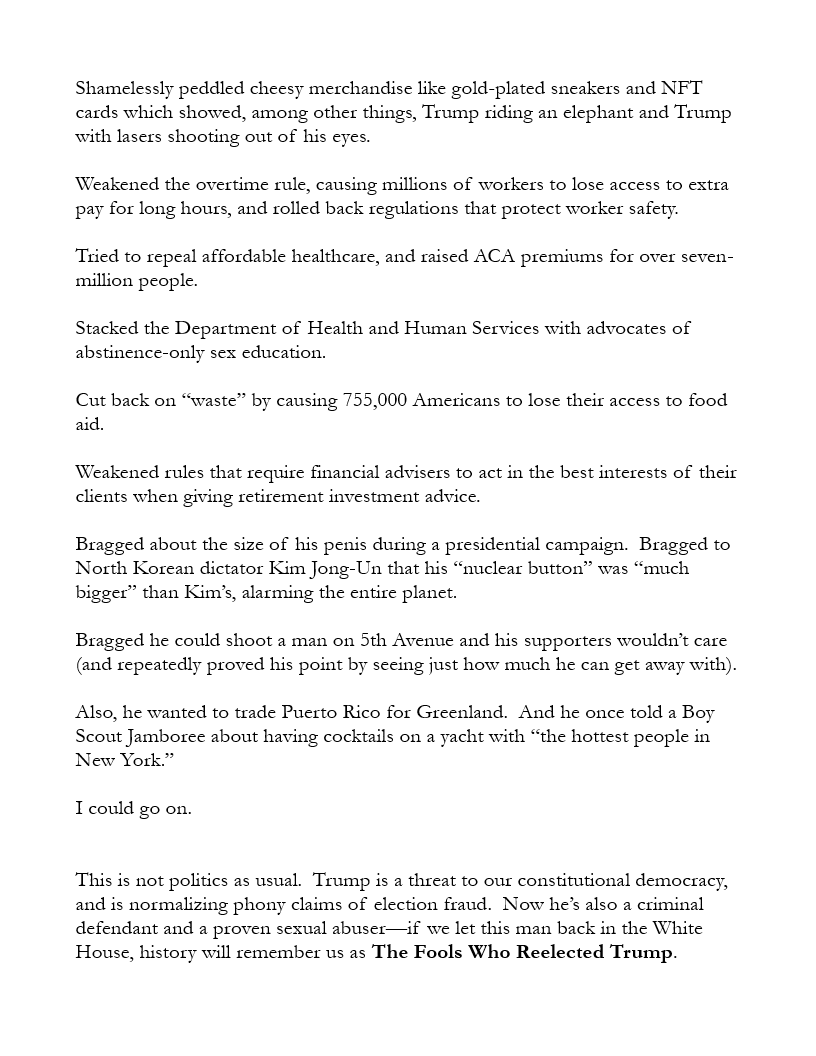 I'm reposting this because it's important  --  Trump should not be an option in November.  Please read and repost.