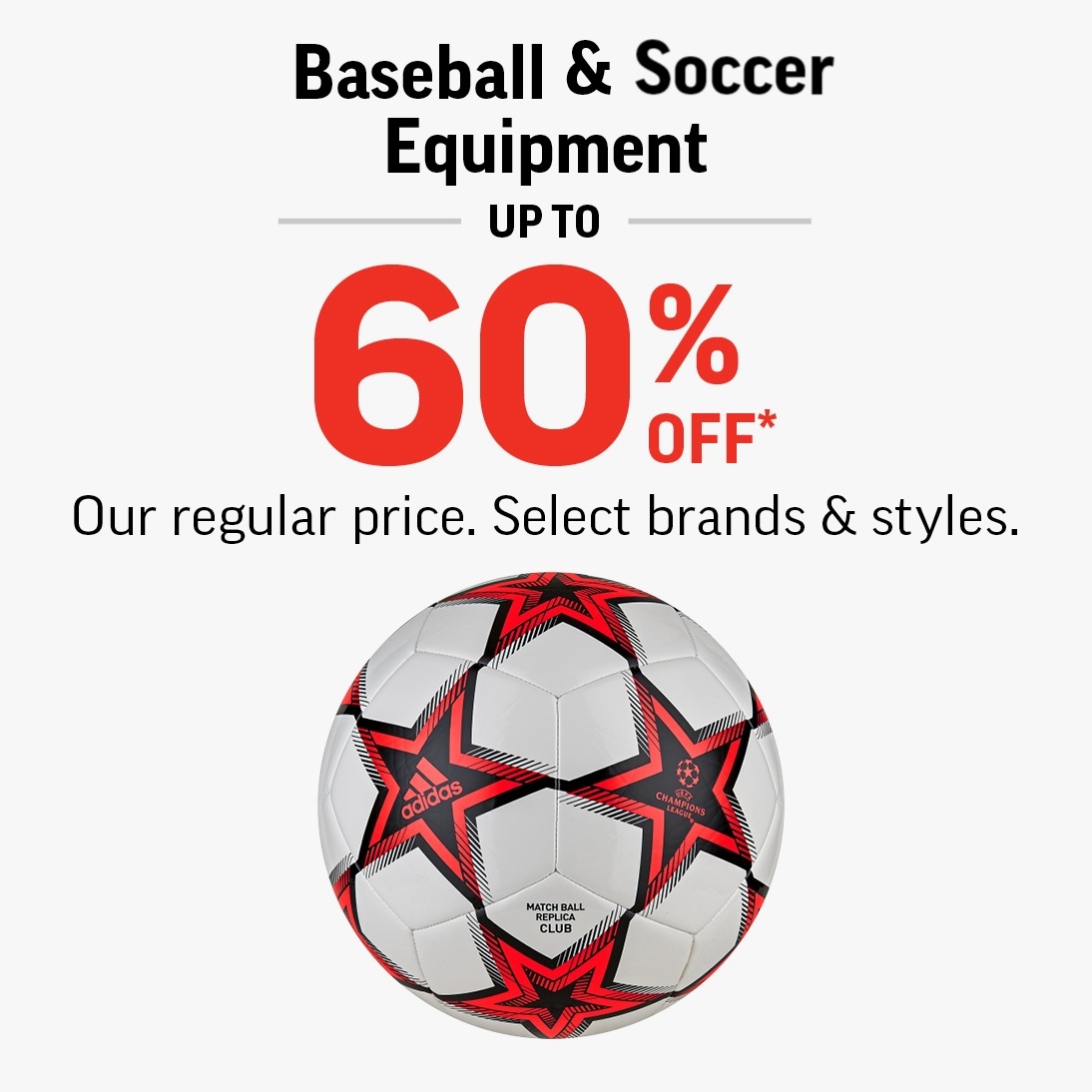 Baseball & Soccer Equipment Up To 60% Off at Sport Chek! Visit stoneroadmall.ca/promotions for details.

#stoneroadmall #guelph #staytrue