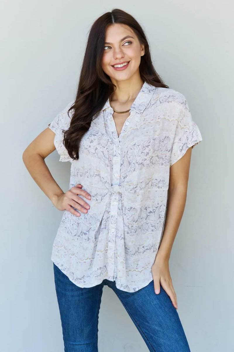 ODDI Full Size Floral Paisley Print Twist Tunic Top Link: samtumblin.myshopify.com/products/oddi-…