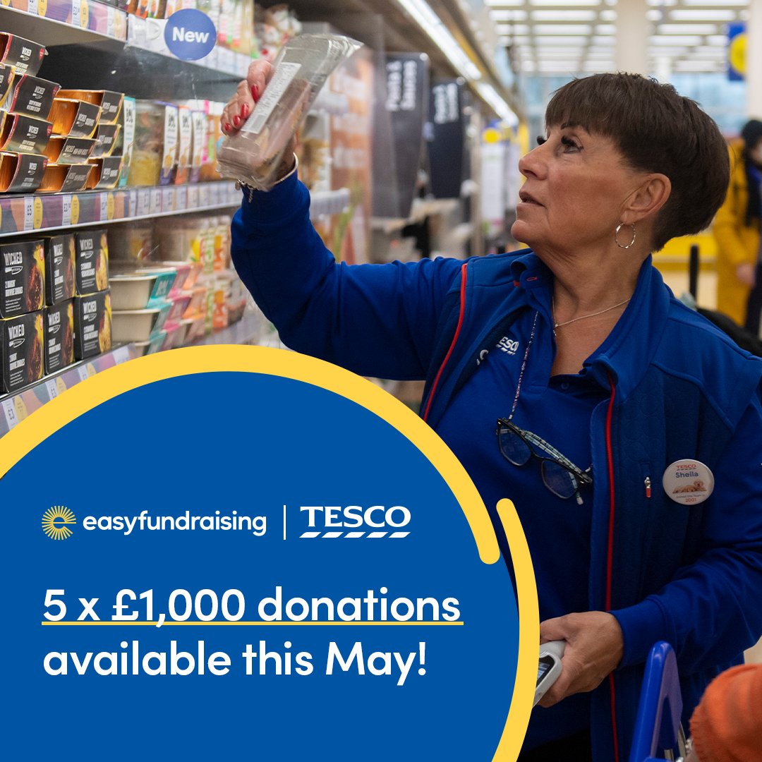 We've teamed up with Tesco this May to offer 5 community causes the chance to win an extra £1,000 donation! 💸 💰 Give your community cause an entry into the Tesco Community Pledge, simply shop and raise with Tesco this month 👉 bit.ly/4a1wJfd