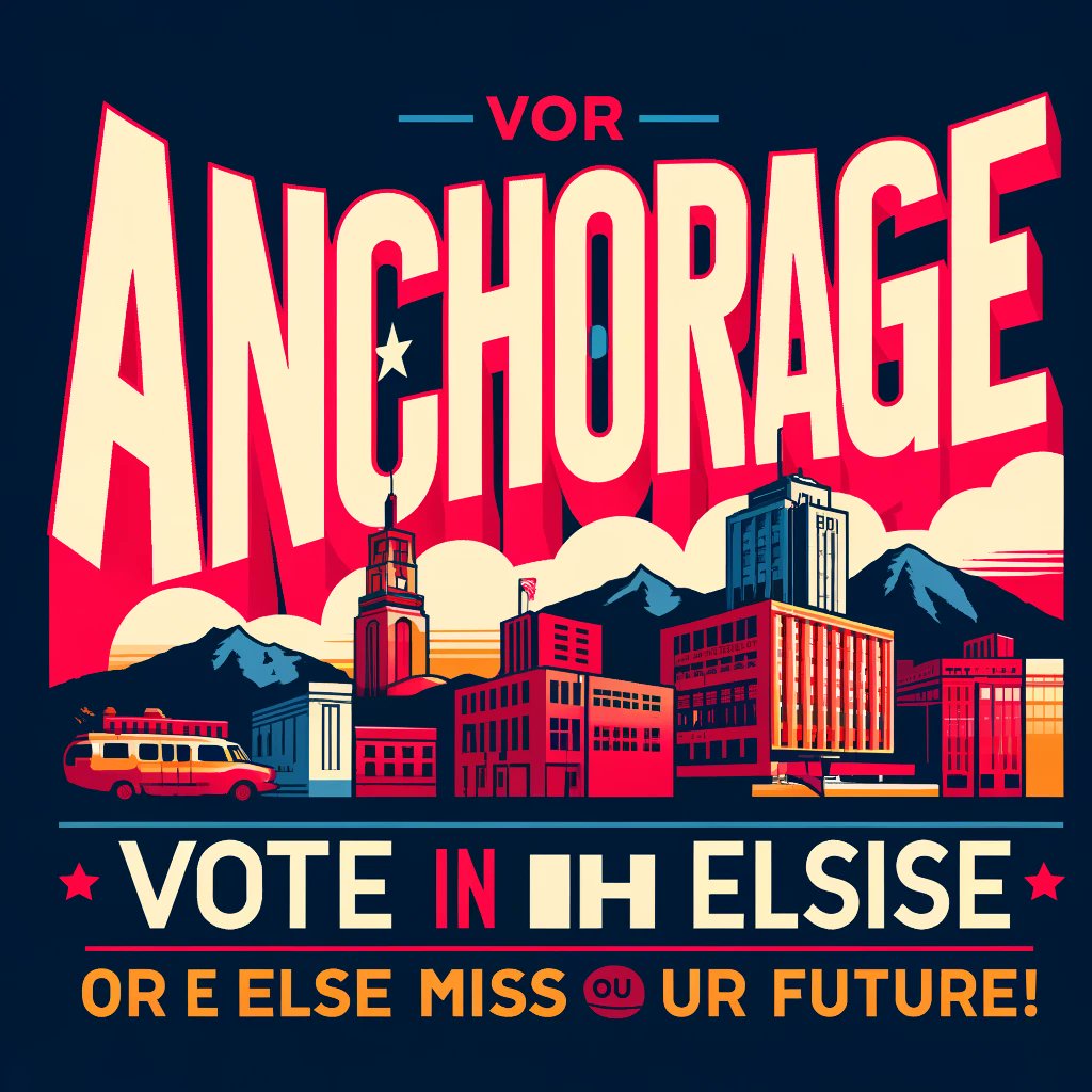 I had AI generate graphics encouraging people in ANCHORAGE to VOTE IN THE MAYORAL RUNOFF - BALLOTS ARE DUE BY MAY 14. 

Practice voting by telling me which one's your fave.
And then vote for real or I'll hex your peepee.
#ANCgov #ANCHgov