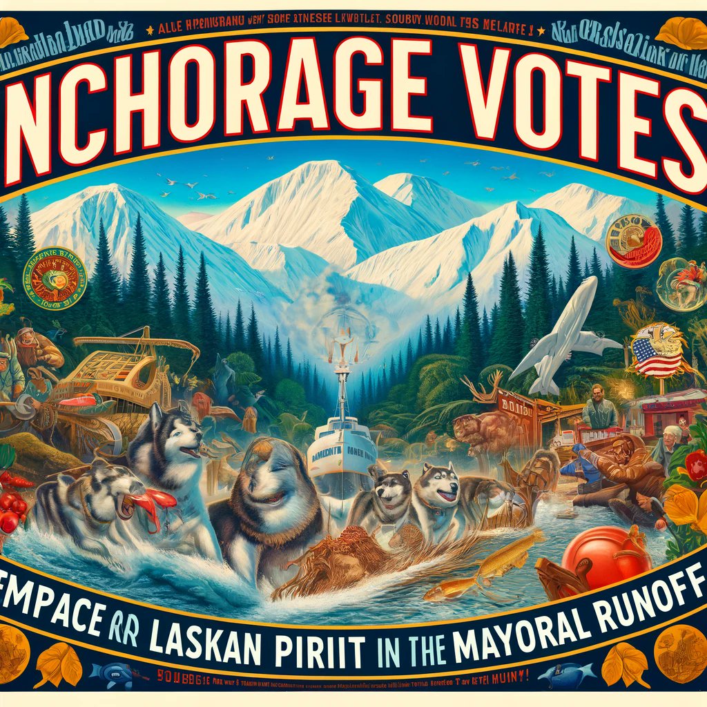 HrrrlScouts's tweet photo. I had AI generate graphics encouraging people in ANCHORAGE to VOTE IN THE MAYORAL RUNOFF - BALLOTS ARE DUE BY MAY 14.
Practice voting by telling me which one's your fave.
And then vote for real or I'll hex your peepee.
#ANCgov #ANCHgov https://t.co/MLcKmpBEho