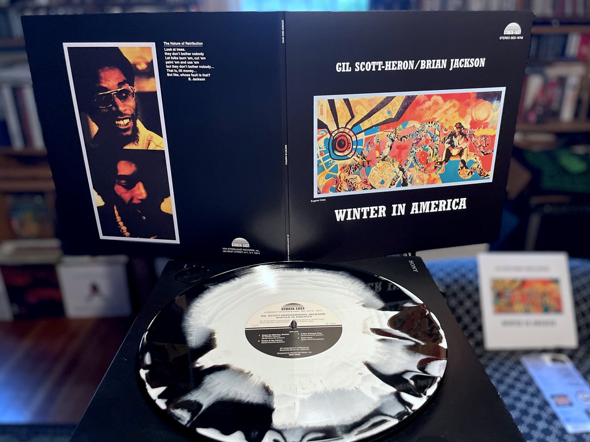 GIL SCOTT-HERON / BRIAN JACKSON • WINTER IN AMERICA (Strata-East, 1974) #souljazz #jazzfunk loaded with soulful electric piano & socially conscious lyrics. Recorded in Silver Springs, Maryland. Black & white #vinyl reissue from LMLR for #RSD24. #FridayFunk #AlbumADay2024 131/366