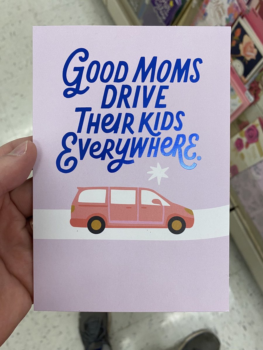 Mother’s Day is Sunday, so I was card-shopping this morning and came across this turd. Car dependence doesn’t just rob children of their independence, it also imposes massive physical, financial, and psychological costs on primary caregivers.