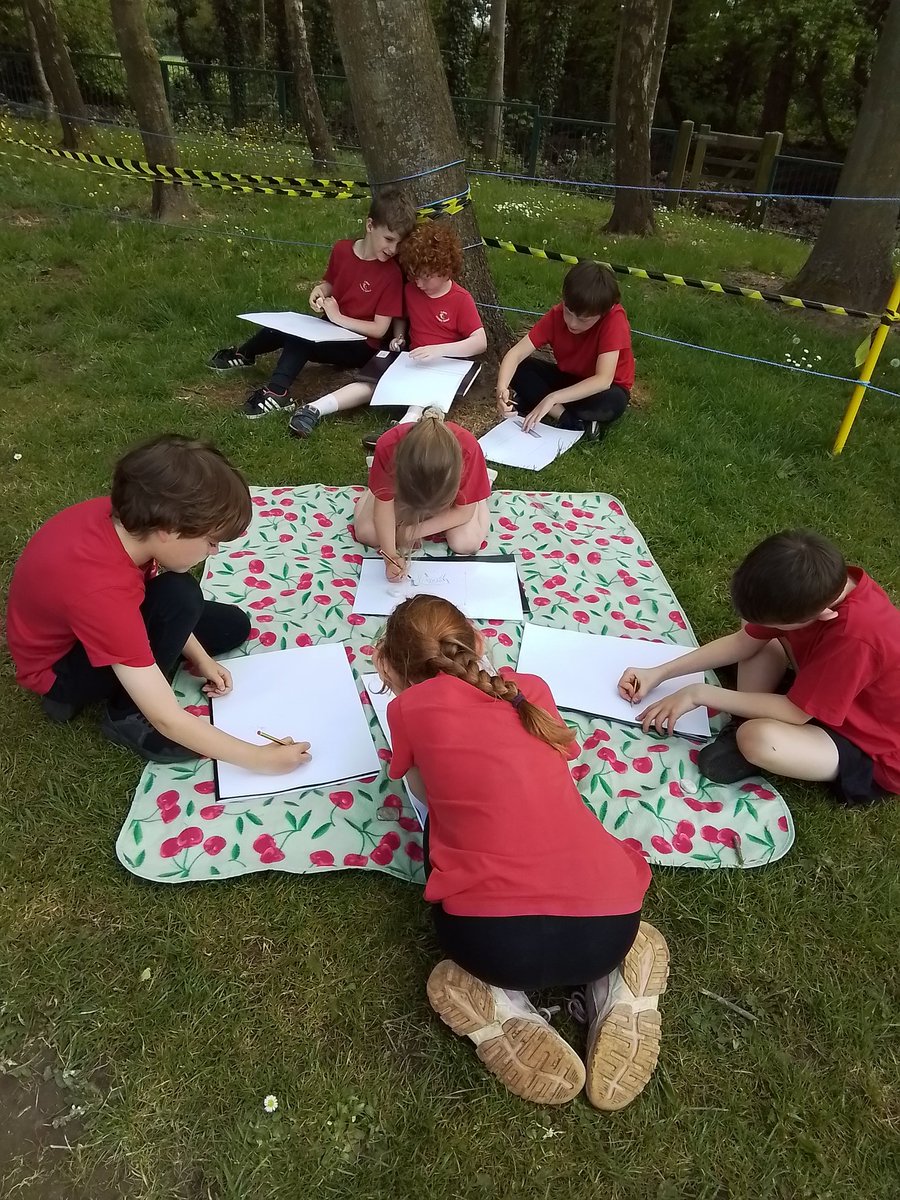 Reminicing, drawing our favourite memory from Alderford Lake.