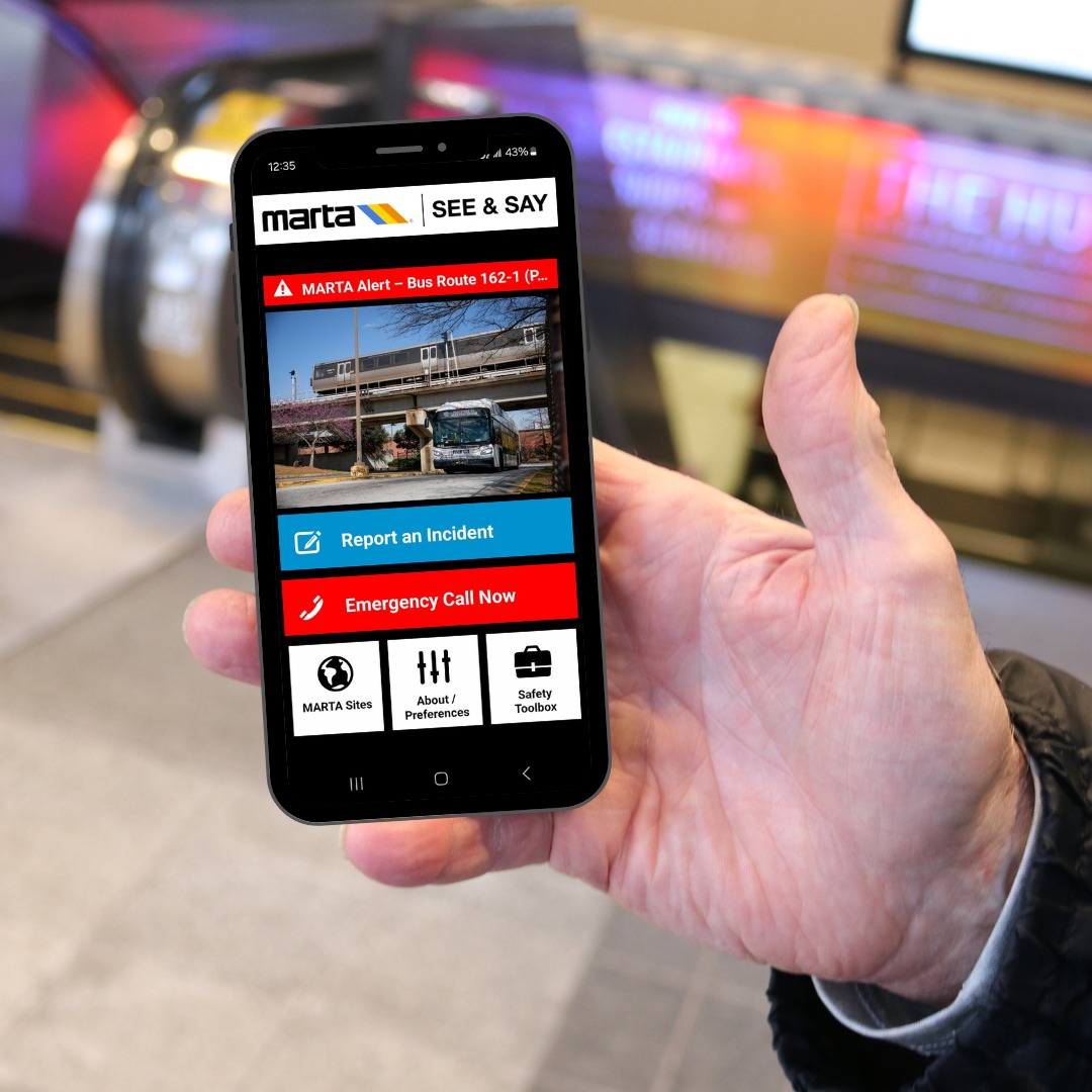 📱 Did you know MARTA's See & Say 2.0 app can be used for both emergency and non-emergency situations? Report a safety concern to @MARTAPolice, view travel alerts, plan your trip on MARTA bus and rail, and report station & maintenance issues. Learn more: itsmarta.com/marta-see-say.…