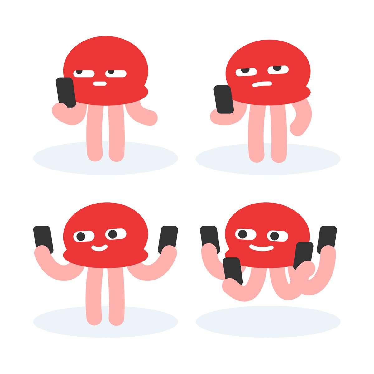 ghulamrusli's tweet image. Throwback when i&apos;m working on the company&apos;s mascot / illustrations. The main idea is to have a character that can communicate to the users visually, especially on empty states and announcements. 

#DesignThrowback