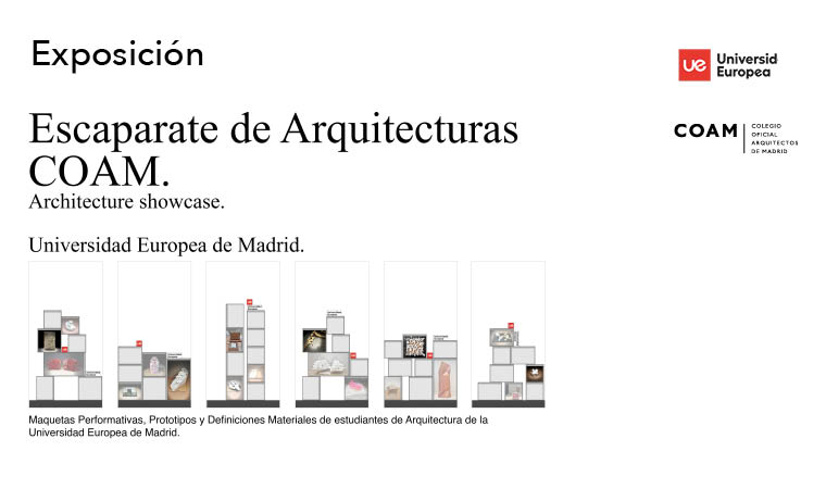 Si pasas por Calle Hortaleza, 63, échale un vistazo a nuestros escaparates. Desde el 9 de mayo exponemos la tercera serie de maquetas performativas, prototipos y definiciones materiales realizadas por estudiantes de Arquitectura de @UEuropea. 👉 coam.org/agenda-coam/ex…