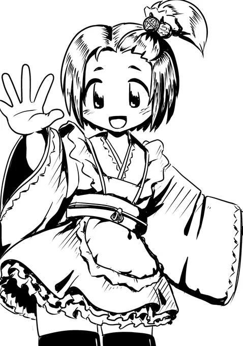 メイドの日なので和メイド美由紀ちゃん

 #デレマス版深夜の真剣お絵かき60分1本勝負 