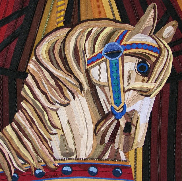 You never know what you'll find at Argyle Fine Art! Check out this amazing 14'x14' mix media piece 'Carousel' MADE FROM ZIPPERS by Diane Redden! #localart #halifaxart #halifaxns #artgallery #artcollector #mixmedia #uniqueart #coolart #artwork #zipper