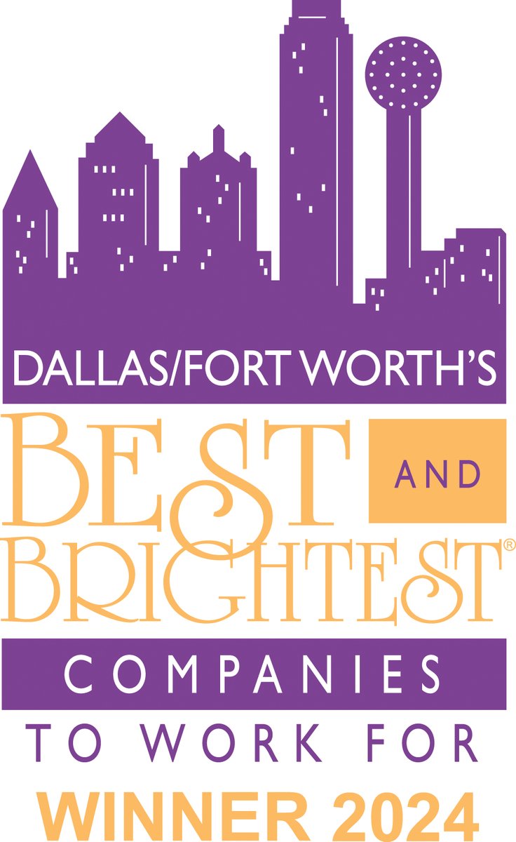 We are honored to have been named by The National Association for Business Resources @101best as a 2024 Winner for Dallas Fort Worth’s Best and Brightest Companies to Work For program. #WeWinTogether