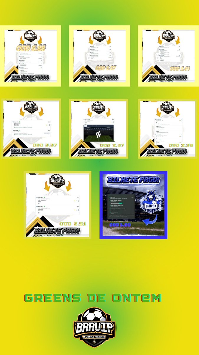 Um compilado com nossos greens da tarde de ontem! ✨