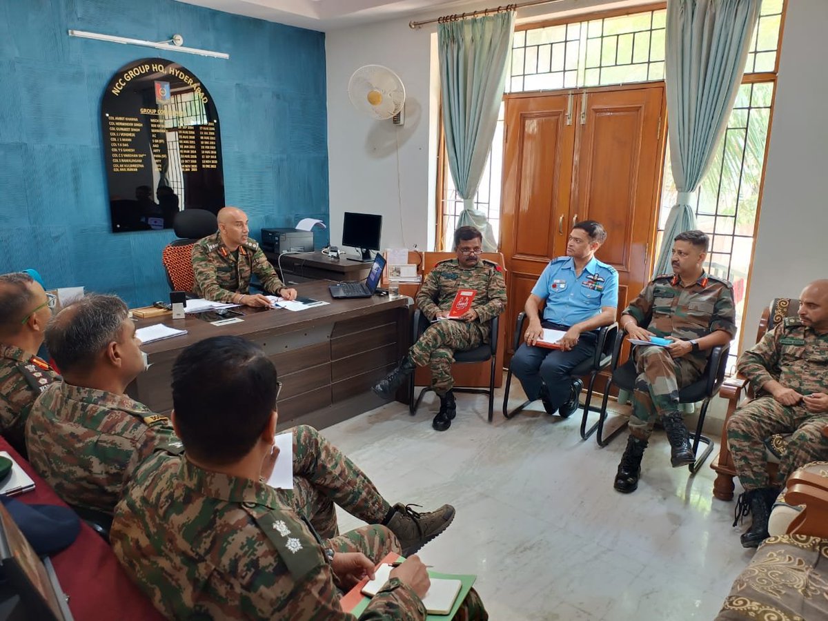 A Conclave of Commanding Officers was held at the #NCC Group Hyderabad to deliberate upon pertinent issues such as enrolment, ATCs, IDSSC, and the election duties of SD & SW cadets.