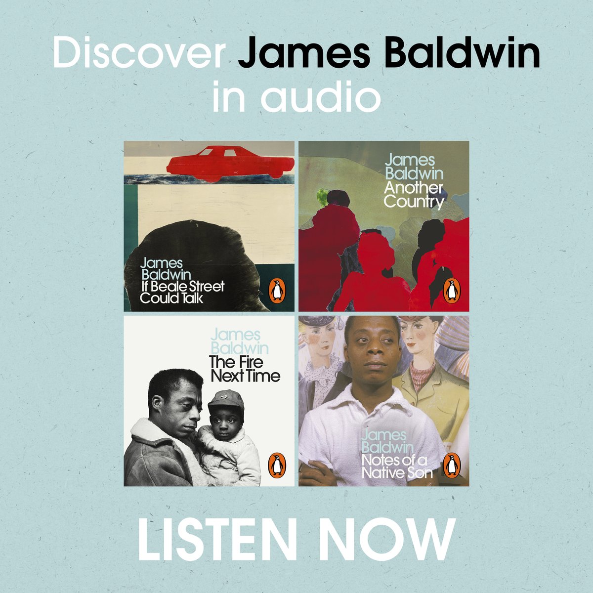 It's a real privilege to publish James Baldwin in audio in his centenary year, and The Fire Next Time is this week's <a href="/guardian/">The Guardian</a> Audiobook of the Week theguardian.com/books/article/…