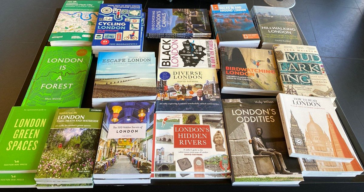 What a wonderful selection of #London books, aiming to encourage people to walk more to celebrate #NationalWalkingMonth and #UrbanTreeFestival 🌳
Available at the City of London Information Centre @thecityofldn #HillWalking #WalkLondon #LondonWalks #WalkingWeek #GreenLondon