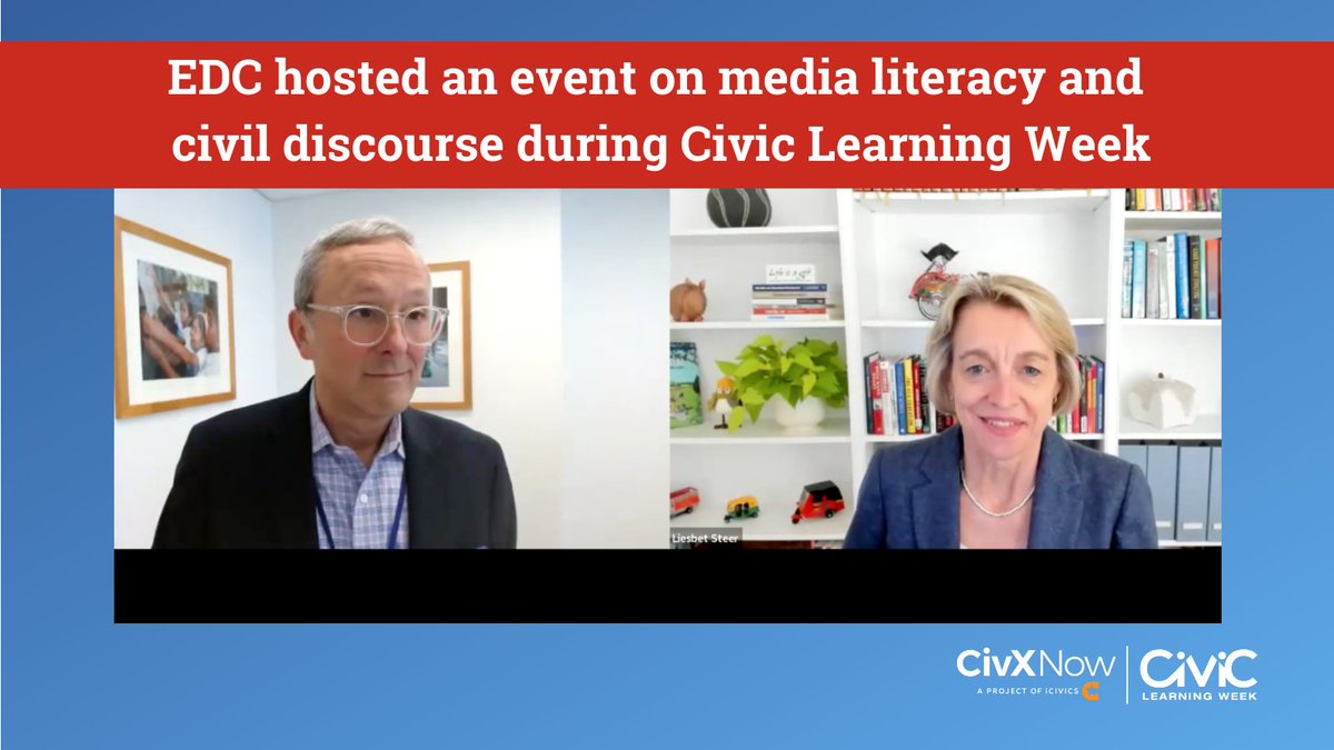 Our partner @EDCtweets hosted an event on media literacy and civil discourse which provided us with great information during #CivicLearningWeek. Thank you for highlighting the need to make civic education a nationwide priority!