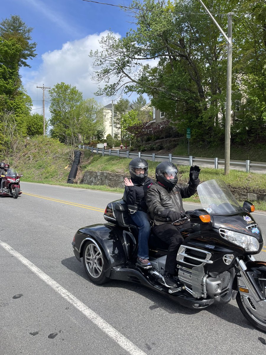 The @KPCharityRide just passed through Boone. Video and more photos coming a little later.