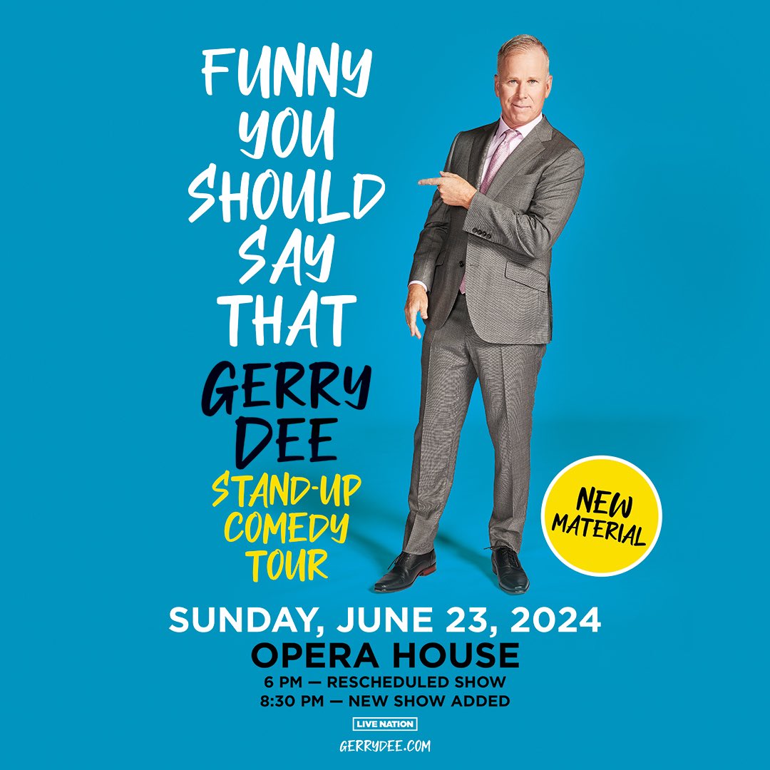 ORILLIA SHOWS: June 23: FIRST SHOW: 6:00 pm SECOND SHOW ADDED: 8:30 pm Tickets at gerrydee.com (Your tickets from the re-scheduled April show are good for the FIRST SHOW ONLY!)