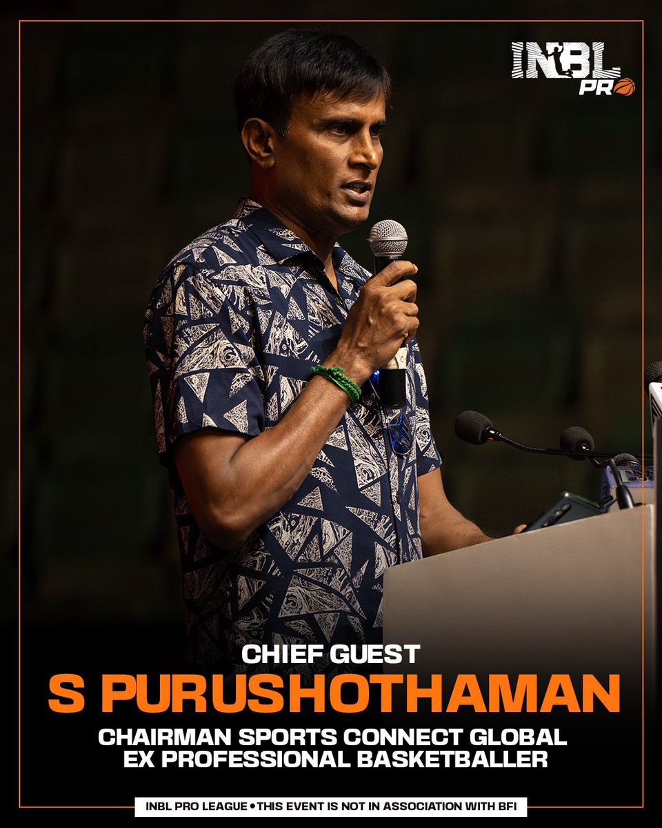 inbl_basketball's tweet photo. CHIEF GUEST : S PURUSHOTHAMAN
CHAIRMAN SPORTS CONNECT GLOBAL
EX PROFESSIONAL BASKETBALLER
#basketball #basketballindia #inblbasketball #3x3 #FIBA #basketballcommunity #basketballculture #inbl #donehiding #IndiaRoadtoOlympics
#nbl #nbl1 https://t.co/Lwd3GDEjKg