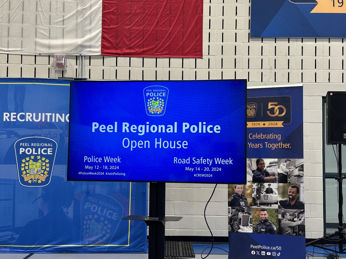 Great to attend the kickoff for #PoliceWeek2024 and #RoadSafetyWeek with @PeelPolice this morning including the new recruits! #JoinPolicing