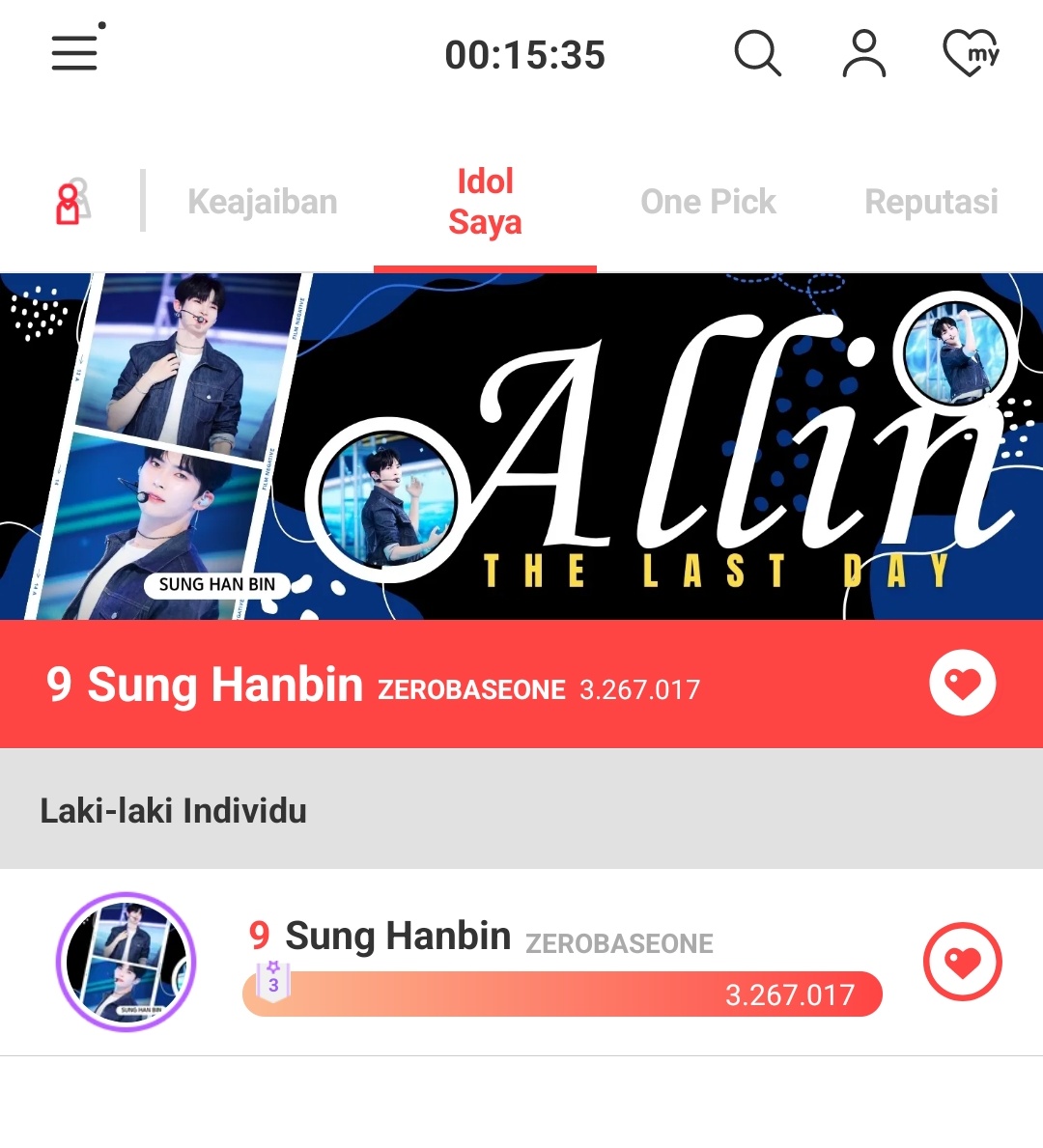 Allinfams dont forget choeaedol‼️
15 minutes left 🚨
Drop your ❤️ for hanbin on choeaedol ‼️