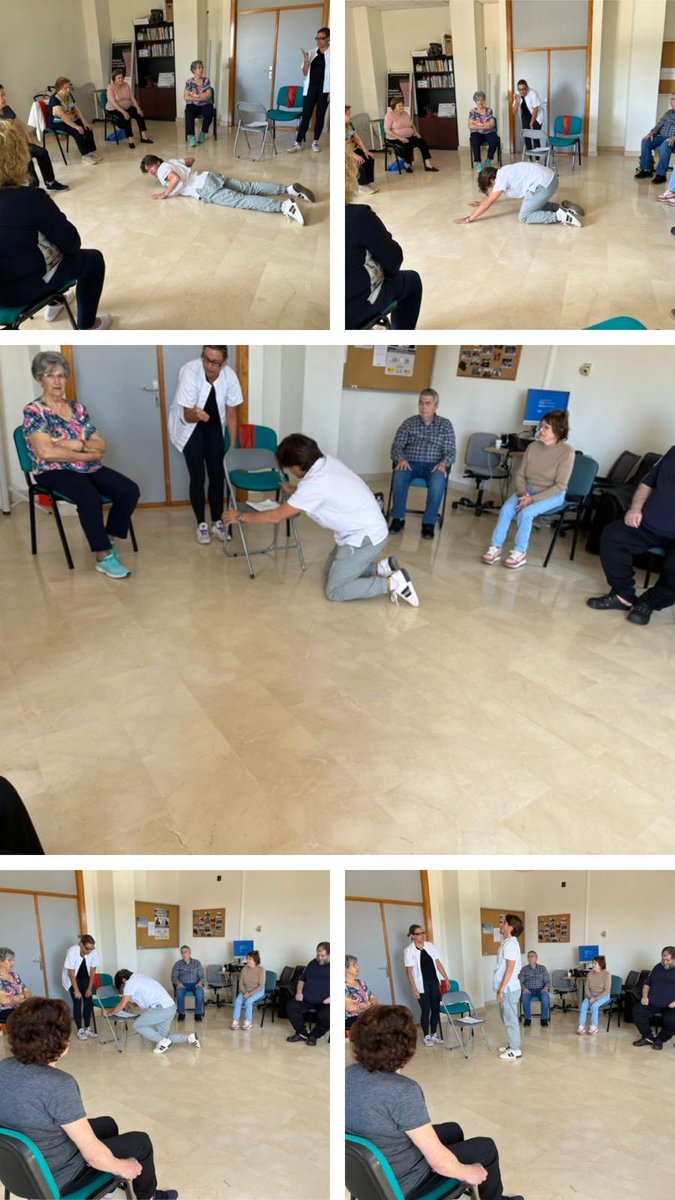 🏥 Hoy en CS Águilas Norte, nos acompañan Sergio y Lidia, estudiantes 👩‍⚕️👨‍⚕️ #Grado #enfermería @UMU #Lorca para hablar sobre prevención de caídas y cuidados del pie👣 ¡Un gran recordatorio sobre la importancia del ejercicio físico para un envejecimiento saludable! 💪👟@Murciasalud