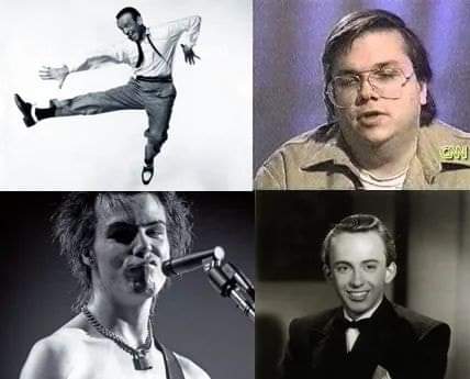 RenegadoInt's tweet photo. #UnDiaComoHoy 10 de Mayo 👉🏻👉🏻https://t.co/saL3D4Pt83
🕺🏼#FredAstaire
🎸#SidVicious
🎤#Bono
🎥#JoanCrawford
🎥#ElPichi https://t.co/QUwUXf19D6