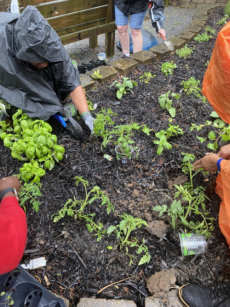 TheExtension's tweet image. Yesterday an amazing crew from Keller Williams braved the weather and planted some gorgeous herbs at the women's campus and organized their clothing closet! 🌧️🌱
They were incredibly dedicated to following through with their plan and we are so grateful for it! What a great group!