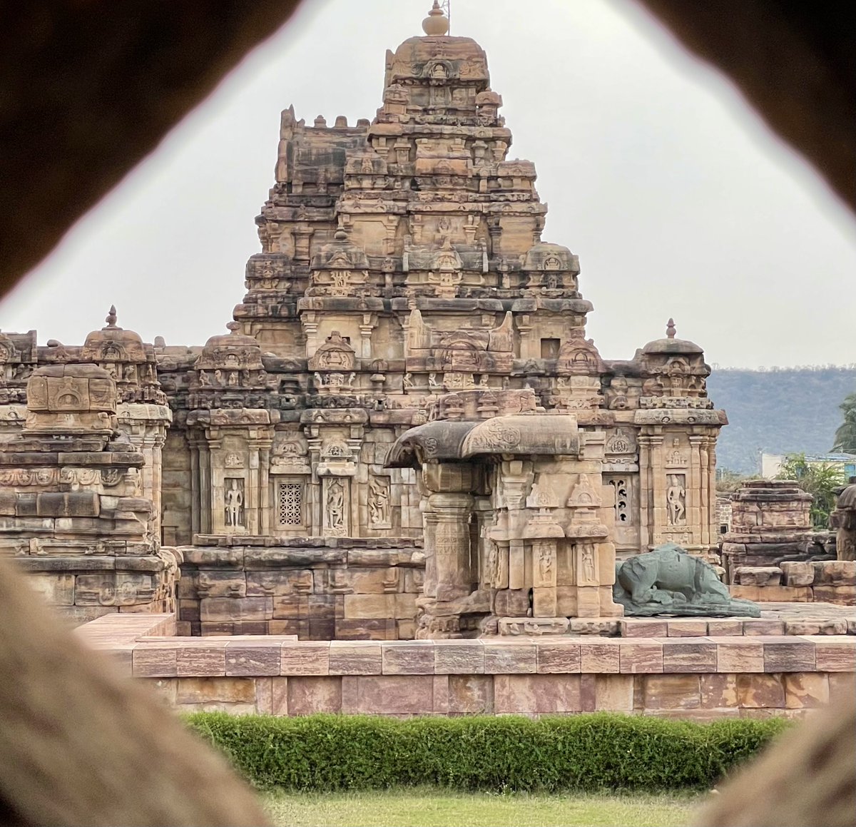 The Virupaksha Temple at Pattadakal, Karnataka, is the largest and most sophisticated structural temple complex of the Early Chalukyas. This Shiva temple was completed in mid-8th century. This temple is the design inspiration for Kailasha Temple at Ellora.
Pic by: Santosh Ojha