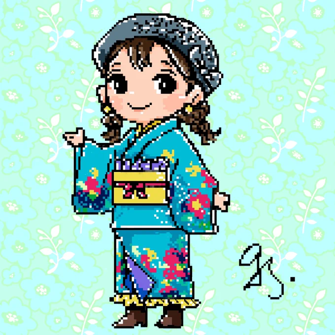 #ドット絵 #今日の群青絵 試行錯誤していこう