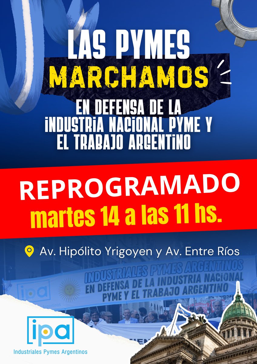 platanosparque's tweet photo. 👉🏼 INFORMACIÓN IMPORTANTE 🚩🚩🚩🚩

En el Senado de la Nación Argentina hay cuarto intermedio hasta el día lunes. Por ende, SE SUSPENDE LA MOVILIZACIÓN DEL DÍA DE HOY. 🚩🚩🚩 

✅ NUEVA FECHA: MARTES 14/5 A LAS 11 HS.‼️ https://t.co/s8XylYF470