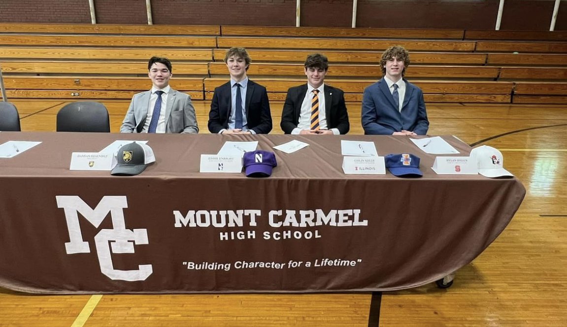 Signing day for our seniors! Damian Resendez: West Point Eddie Enright: Northwestern Colin Kelly: Illinois Rylan Breen: NC State #wearemc