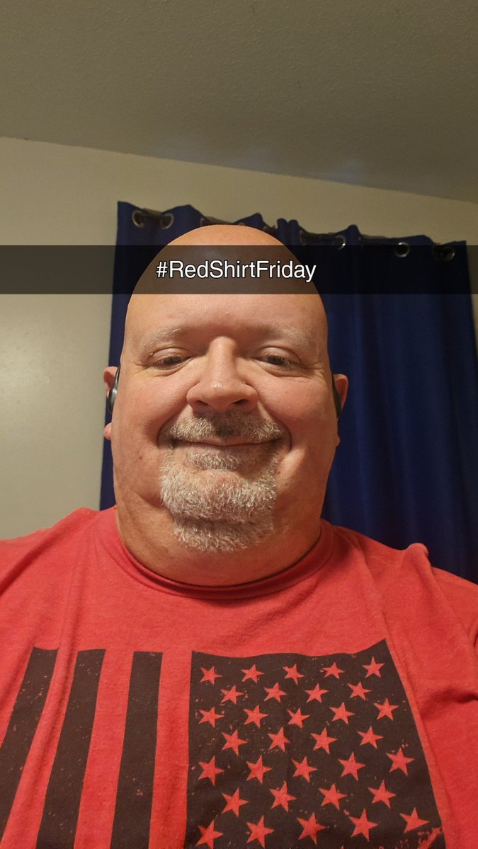 Which one do you like forhead txt or just below the Ogre's chin ##RedShirtFriday