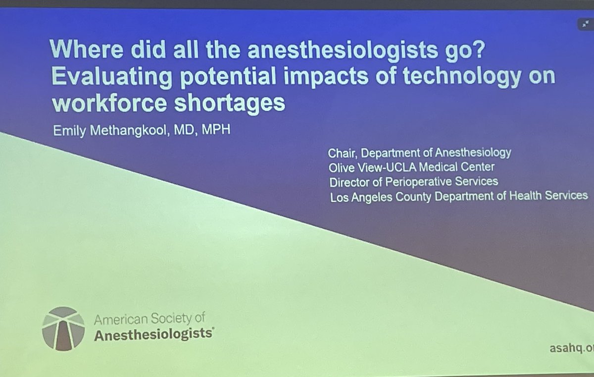 @dremilym @UCLAAnes @CSAHQ at @ASALifeline 2024 Invitational addressing potential impacts of technology on #anesthesiology workforce shortages @ASAMonitor @APSForg @FAERanesthesia