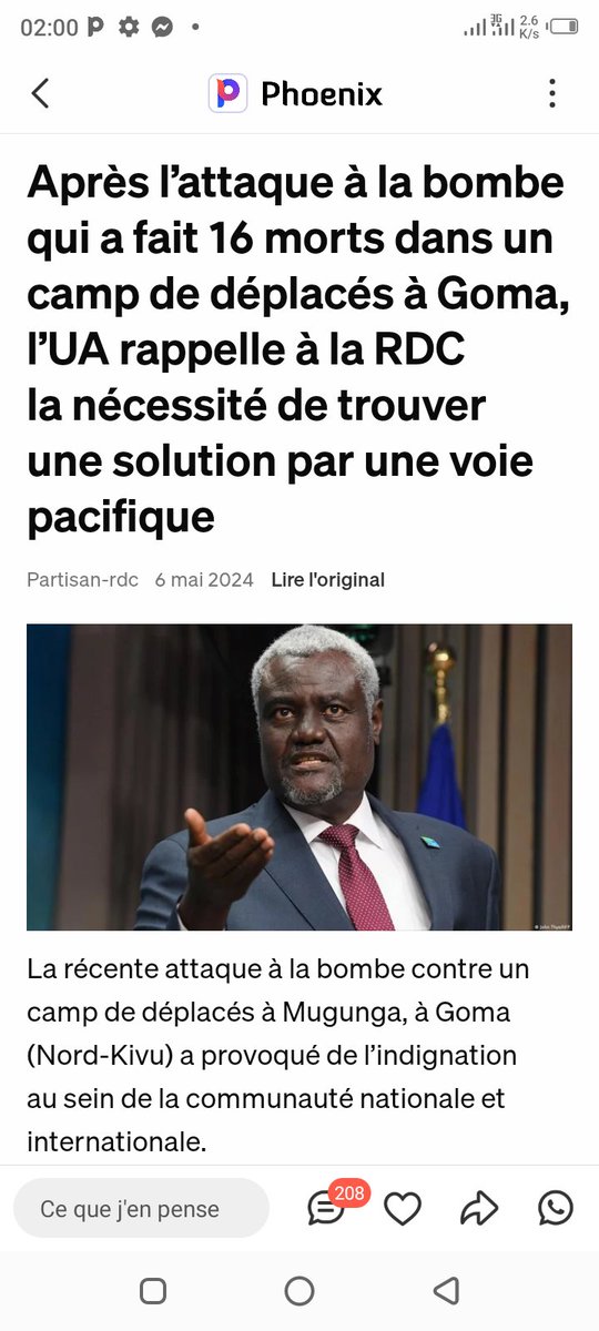 C'est à celui qu'on a bombardé, la victime🇨🇩, que l'#UnionAfricaine des présidents psychopathes recommande une solution pacifique en lieu et place de sanctioner le Régime criminel Rwandais qui sous le parrainage de l'occident 🇺🇸🇪🇺🇮🇱🇫🇷🇦🇺 agresse injustement notre peuple.