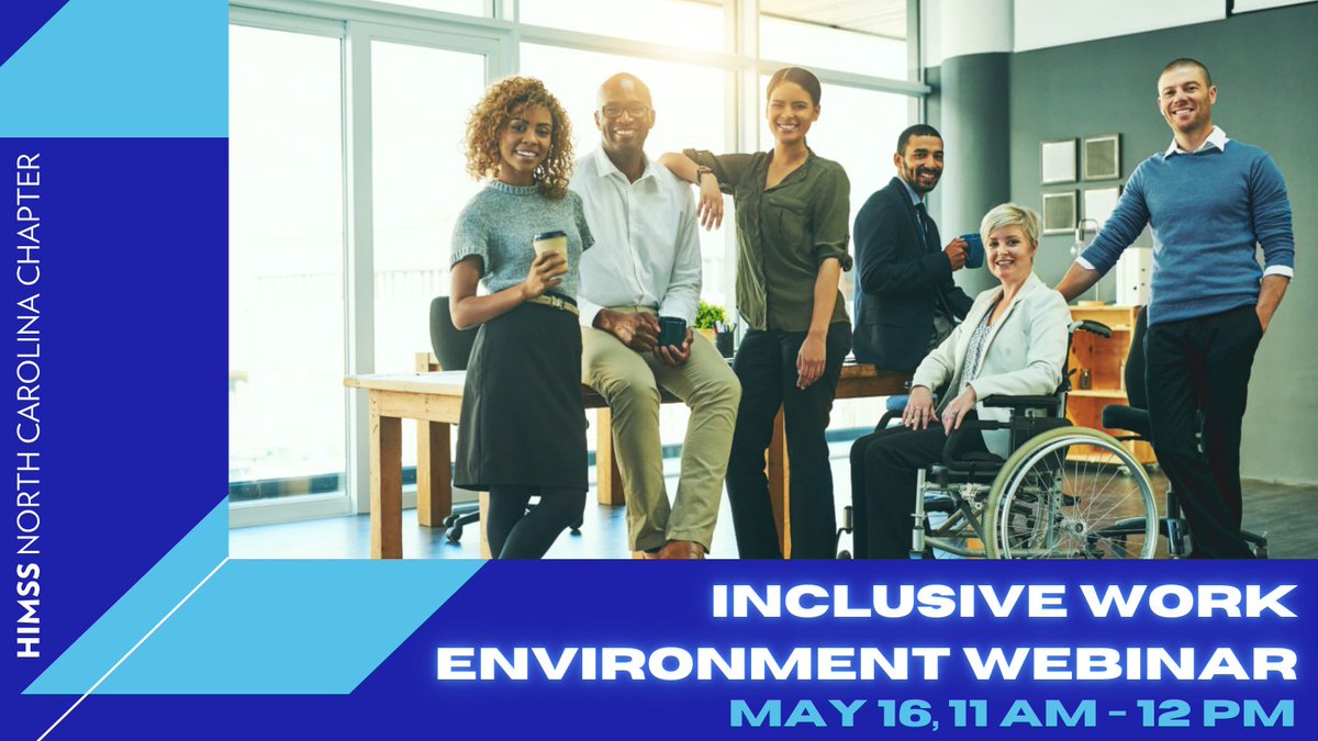 Technology not only enhances the user experience for all, but it also opens up opportunities for everyone to participate. Join us on May 16th, at our final installment of our spring DEI series, as we explore how to build an inclusive work environment. nchimss.org/events-calendar