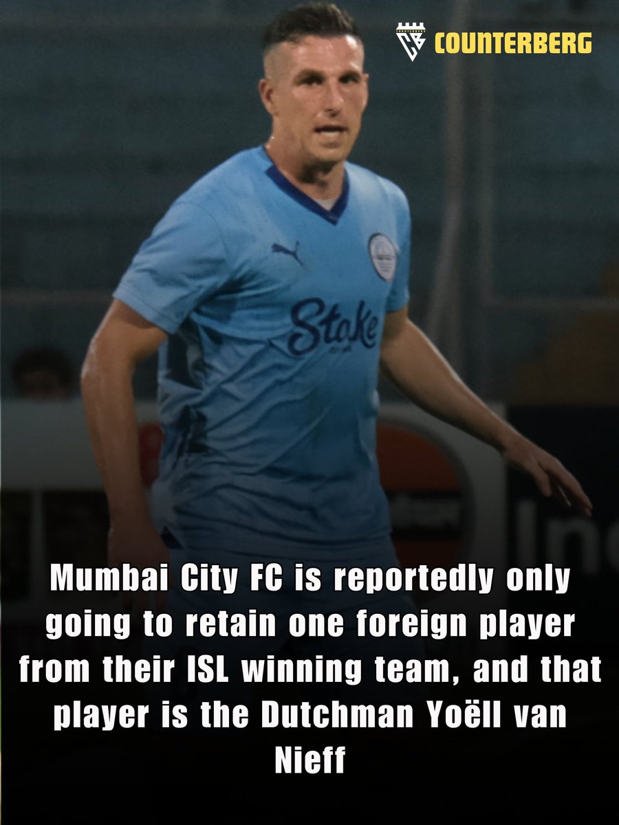 🔴The Dutchman Yoell van Nieff is the lone foreign player that Mumbai City FC will reportedly retain from their ISL winning team

#mumbaicityfc #mumbai #isl #IndianSuperLeague #indianfootball #vannieff #mcfc