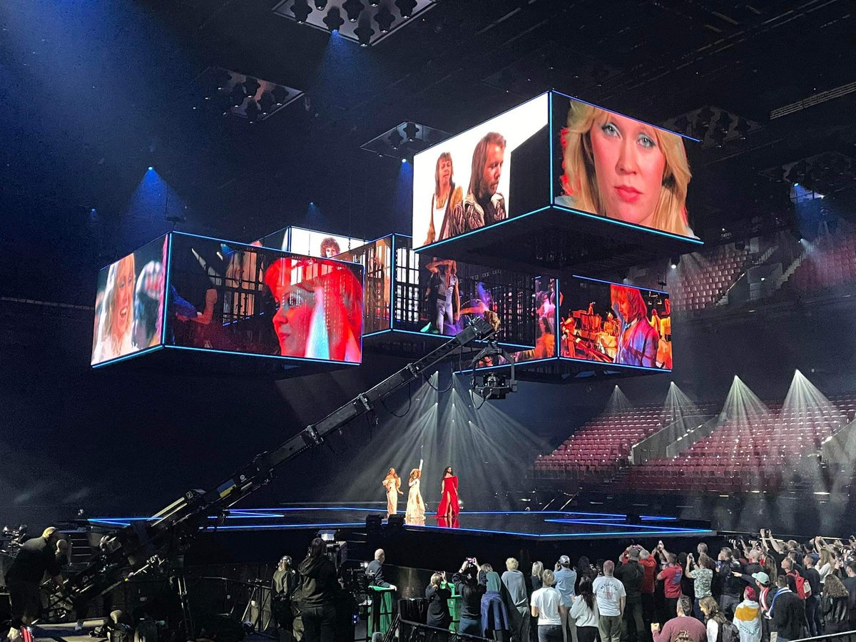 Charlotte Perelli, Carola &amp; Conchita Wurst performing ABBA’s “Waterloo” as an interval act! #eurovision #esc #esc2024