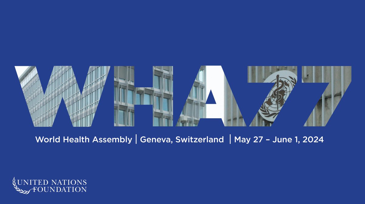 The World Health Assembly starts on Monday, May 27 in Geneva. Leaders will gather to accelerate #HealthForAll. Watch this page for resources, news, and events: bit.ly/3QtrXjS @WHO | #WHA77