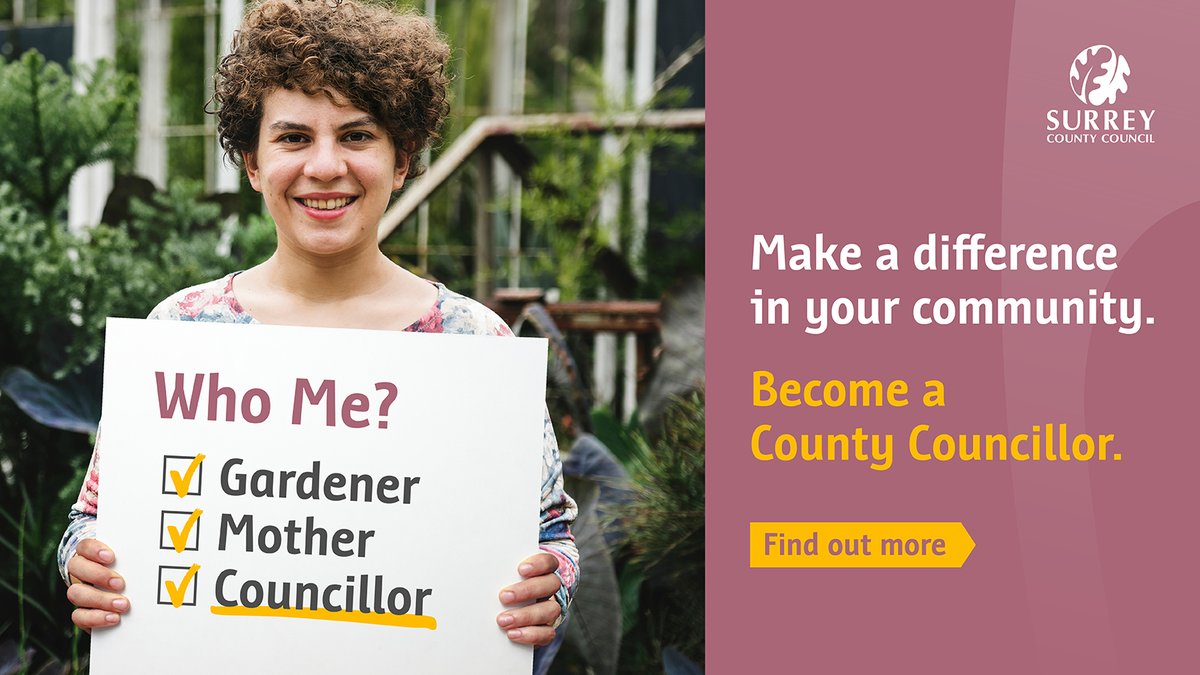 Make your mark on Surrey's future! ✨ As the 2025 elections near, we're looking for dedicated individuals to become councillors. Attend one of our events to learn more about this opportunity: surreycc.gov.uk/becomeacouncil… @surreylibraries #SurreyElections #PublicService