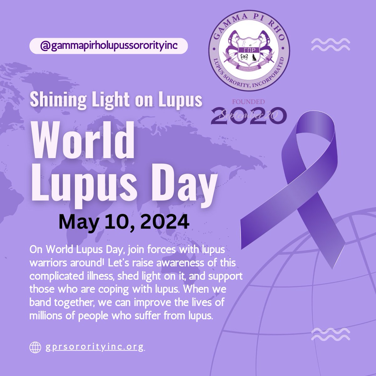 Today we all come together to spread Lupus Awareness to one and all. Get to know Lupus to say NO Lupus

#glamorousgammas  
#gammapirholupussororityinc 💎⚪️💎⚪️
 #gprlsi #gettoknowlupustosaynolupus 
 #lupusadvocate #lupuswarrior  #lupusawareness #shinebrightlikeadiamond
