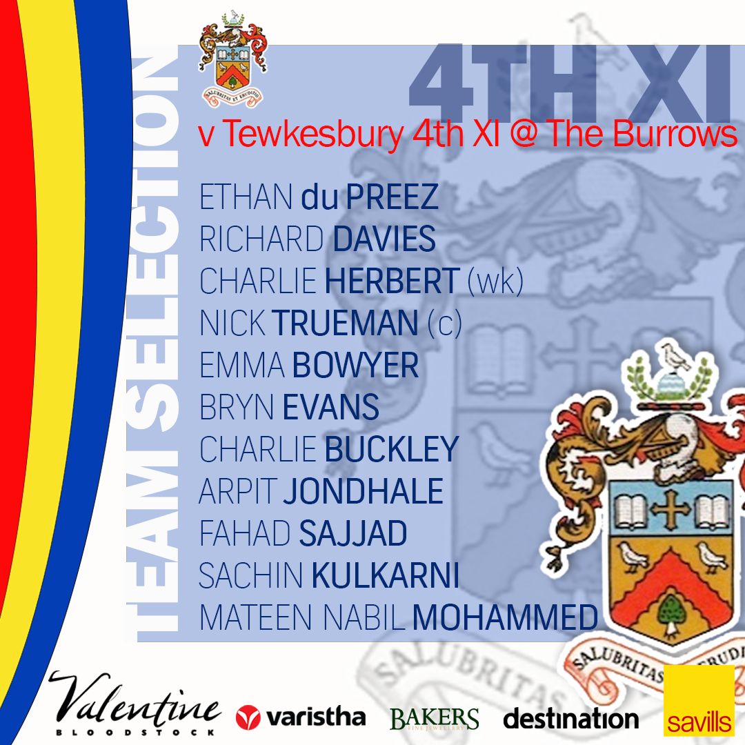 TEAM NEWS for tomorrow's clashes! 

4 strong sides with brilliant weather, what more can you ask for! 

#upthespa #cheltenham #cricket