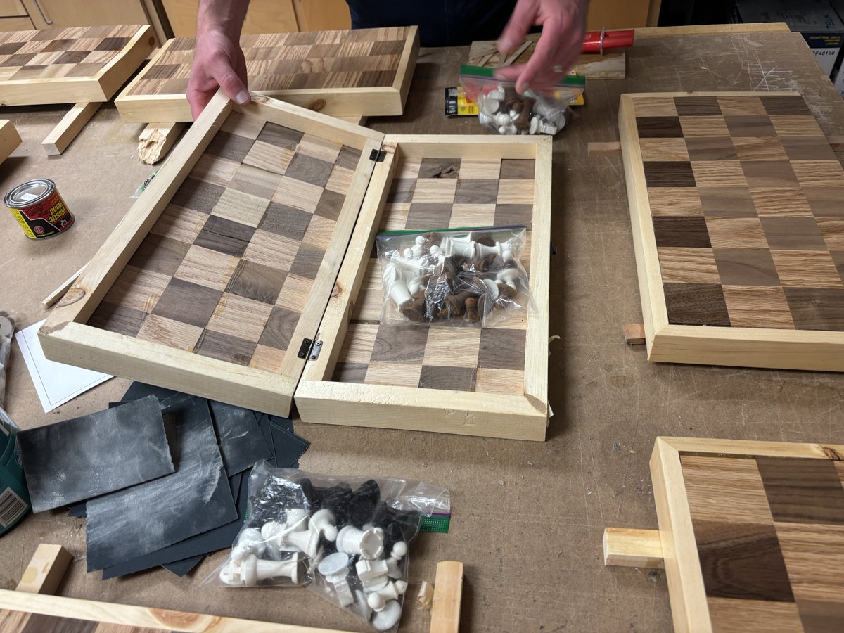 Maker Club members have worked all year to create custom chess boards that are amazing!