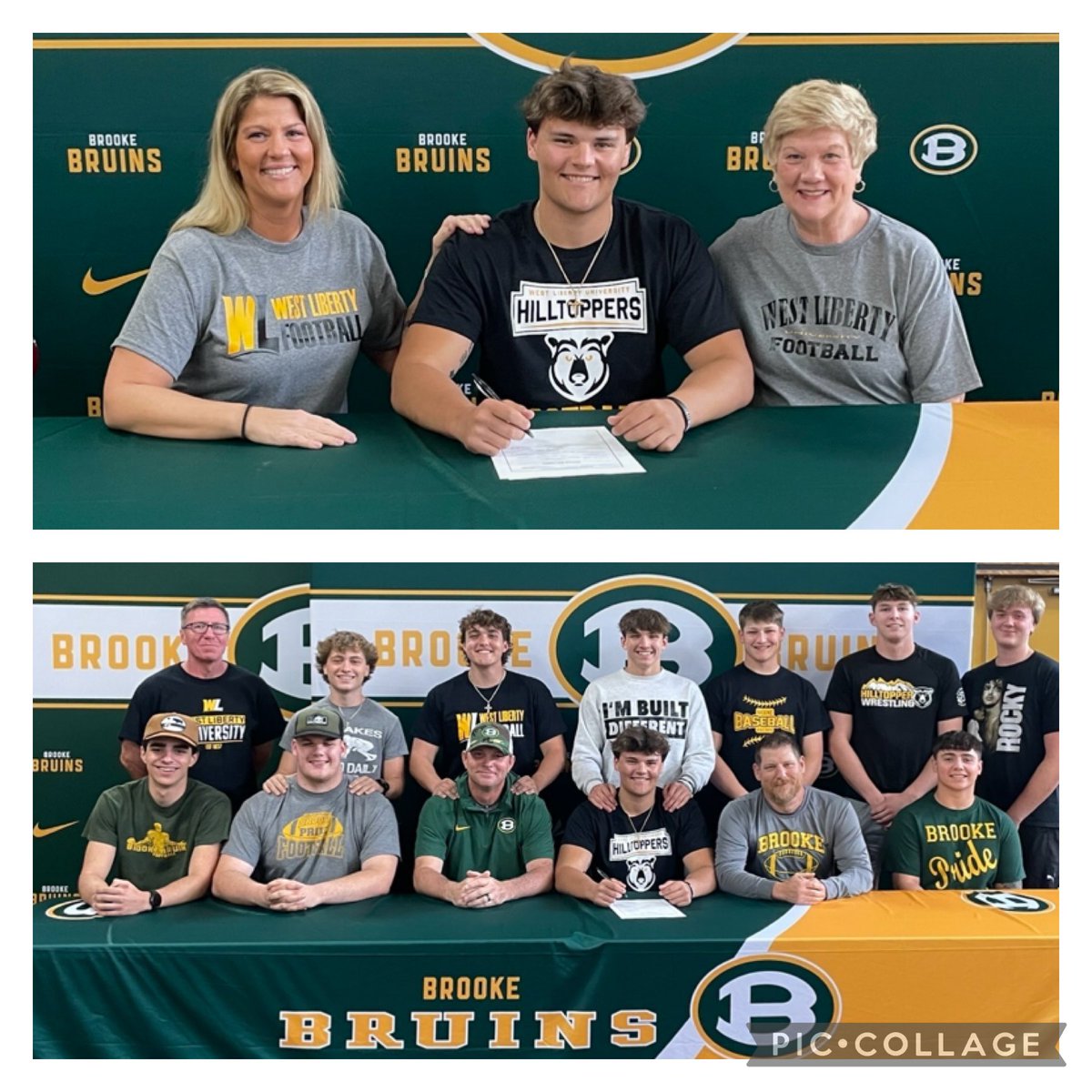 Congratulations to Bryce Bateman and his family! Bryce has decided to continue his academic and athletic career at @WestLibertyU where he will be a member of the Football Team. #BrookePride #ThePlaceToB